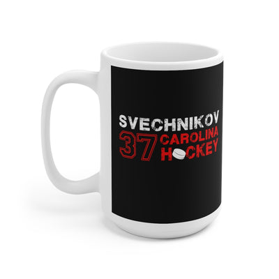 Svechnikov 37 Carolina Hockey Ceramic Coffee Mug In Black, 15oz