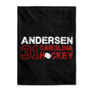 Andersen 31 Carolina Hockey Velveteen Plush Blanket