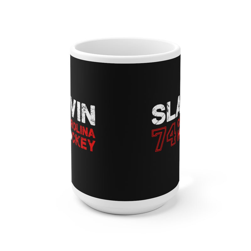 Slavin 74 Carolina Hockey Ceramic Coffee Mug In Black, 15oz