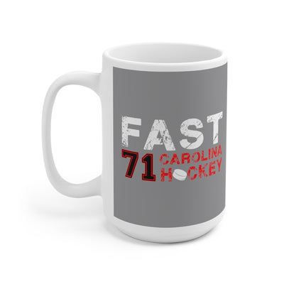 Fast 71 Carolina Hockey Ceramic Coffee Mug In Gray, 15oz