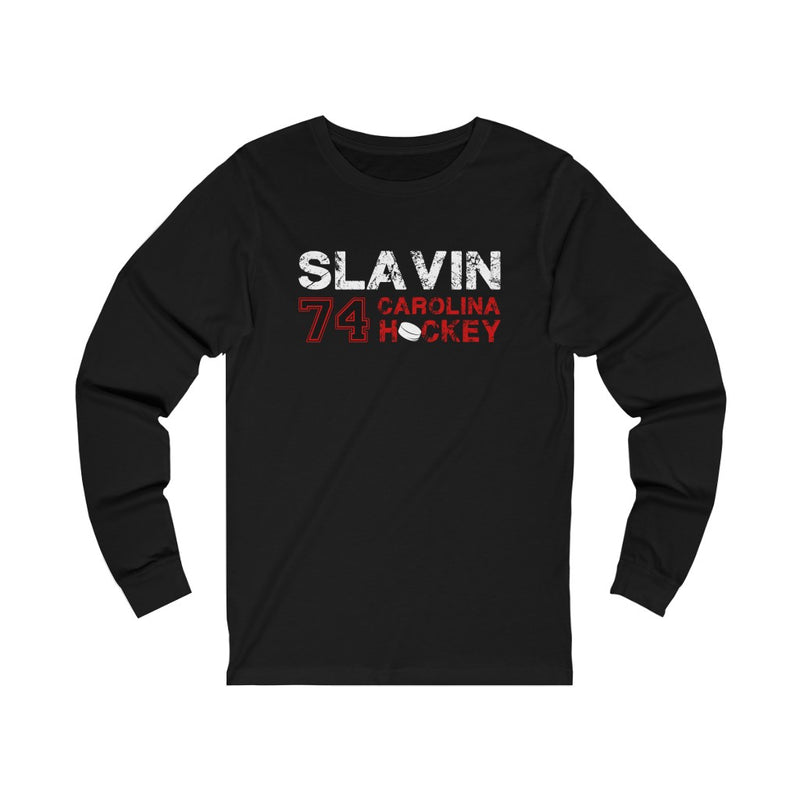 Slavin 74 Carolina Hockey Unisex Jersey Long Sleeve Shirt