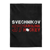 Svechnikov 37 Carolina Hockey Velveteen Plush Blanket