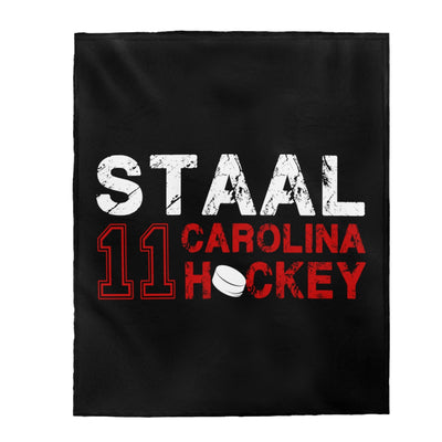 Staal 11 Carolina Hockey Velveteen Plush Blanket