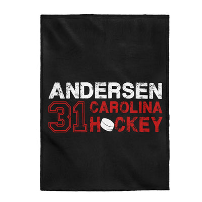 Andersen 31 Carolina Hockey Velveteen Plush Blanket