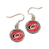 Carolina Hurricanes Round Dangle Earrings