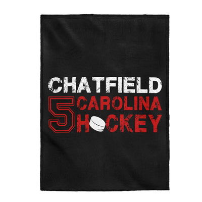 Chatfield 5 Carolina Hockey Velveteen Plush Blanket