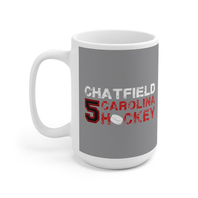 Chatfield 5 Carolina Hockey Ceramic Coffee Mug In Gray, 15oz