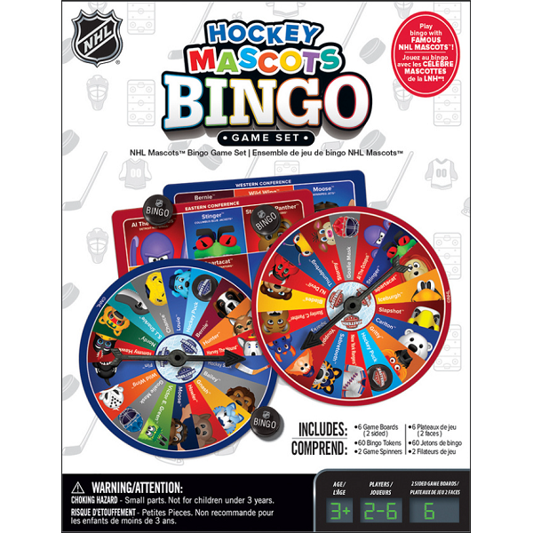 NHL Hockey Mascots Bingo Board Game