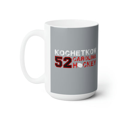 Kochetkov 52 Carolina Hockey Ceramic Coffee Mug In Gray, 15oz