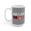 Necas 88 Carolina Hockey Ceramic Coffee Mug In Gray, 15oz