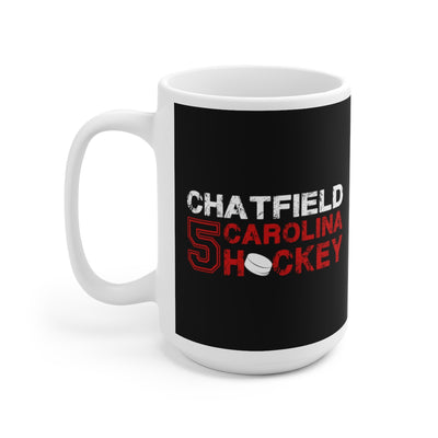 Chatfield 5 Carolina Hockey Ceramic Coffee Mug In Black, 15oz