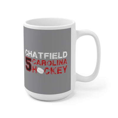 Chatfield 5 Carolina Hockey Ceramic Coffee Mug In Gray, 15oz