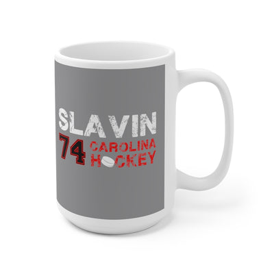 Slavin 74 Carolina Hockey Ceramic Coffee Mug In Gray, 15oz