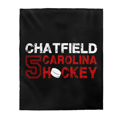 Chatfield 5 Carolina Hockey Velveteen Plush Blanket