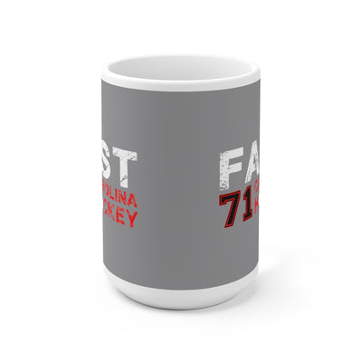 Fast 71 Carolina Hockey Ceramic Coffee Mug In Gray, 15oz