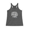 "Cross-Checking: It's How I Hug" Women's Tri-Blend Racerback Tank