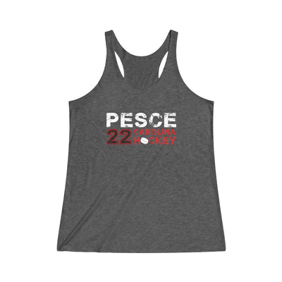 Pesce 22 Carolina Hockey Women's Tri-Blend Racerback Tank