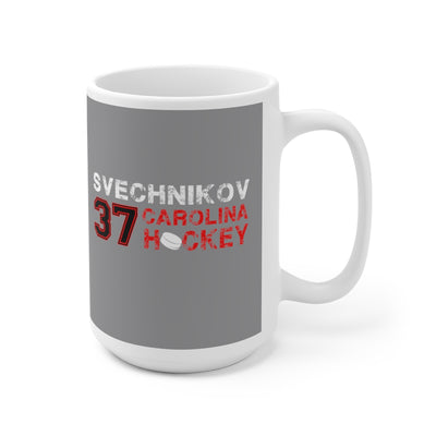 Svechnikov 37 Carolina Hockey Ceramic Coffee Mug In Gray, 15oz