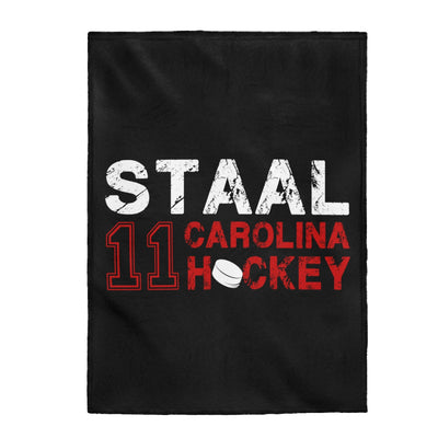 Staal 11 Carolina Hockey Velveteen Plush Blanket