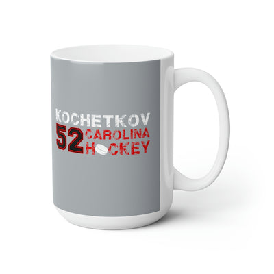 Kochetkov 52 Carolina Hockey Ceramic Coffee Mug In Gray, 15oz