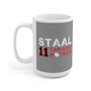 Staal 11 Carolina Hockey Ceramic Coffee Mug In Gray, 15oz